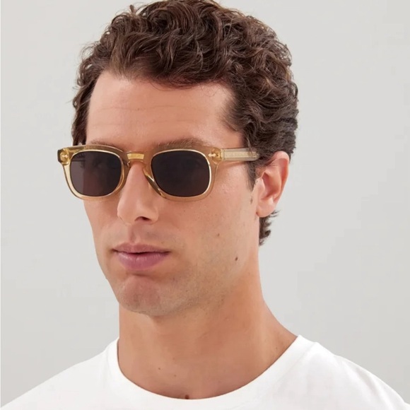 💯 - New Authentic GUCCI GG0182S 006 Transparent Brown/Grey sunglasses - Picture 1 of 15